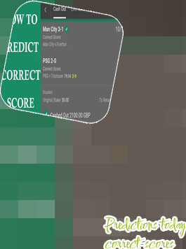 Correct score today match